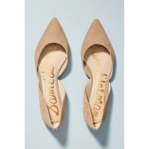 Anthropologie Sam Edelman Rodney Pointy Toe d'Orsay Leather Suede Flats 8